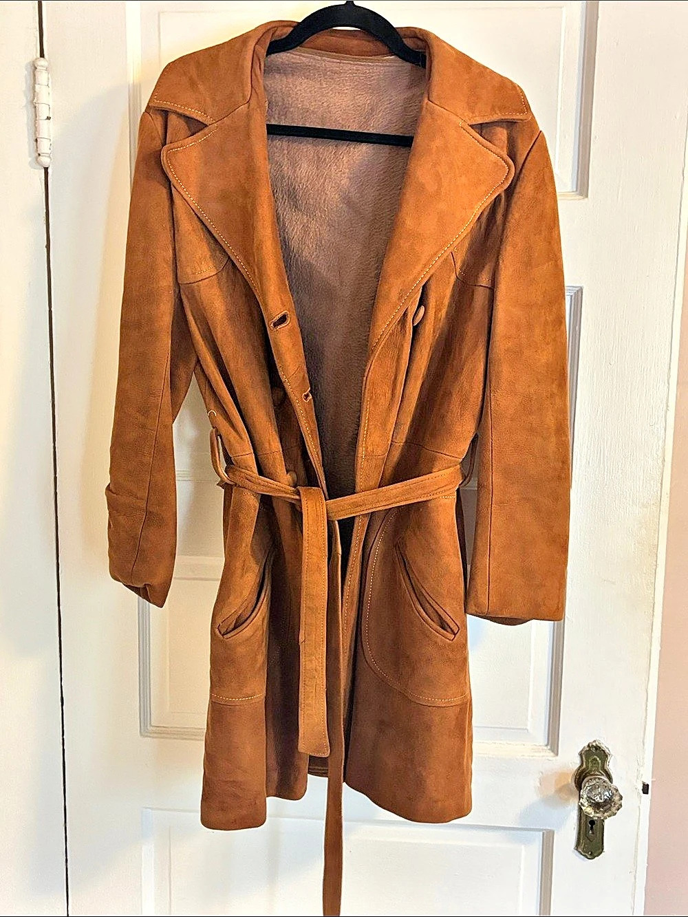 Vintage dan di modes Brown Suede leather Coat